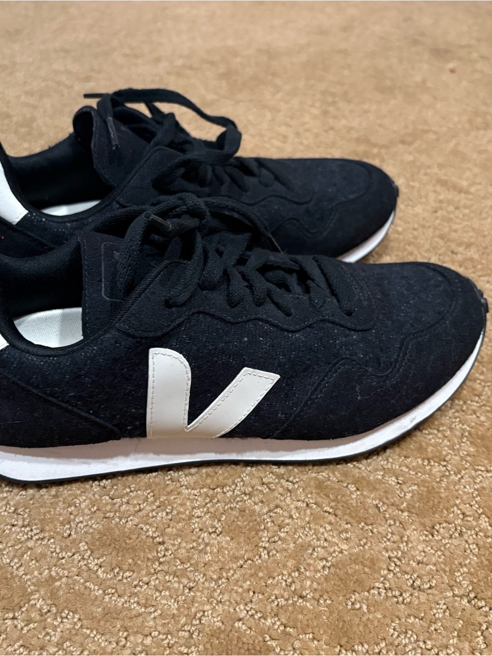 VEJA SDU Black Textile Sneakers White V Women’s 9 EU 40